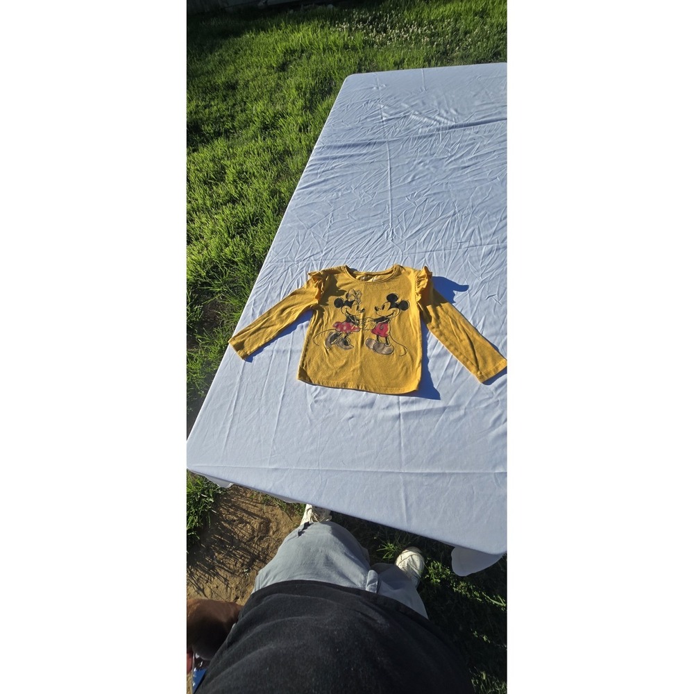 yellow Disney Jumping Bean Long Sleeve Shirt Size 4t Minnie & Mickey
